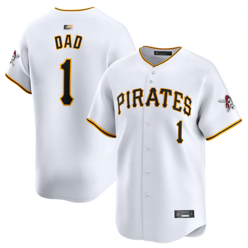 Custom #1 White PIT Baseball Shirt Top