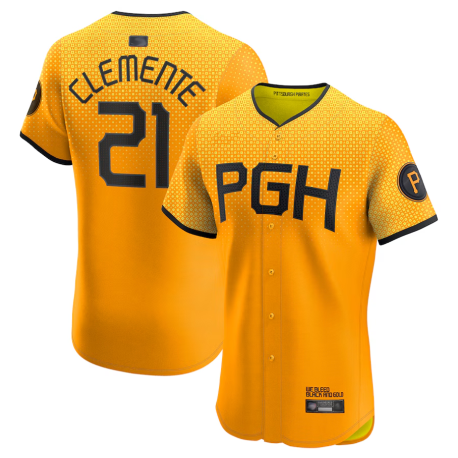 Custom #21 Gold City Connect PIT Baseball Shirt Top