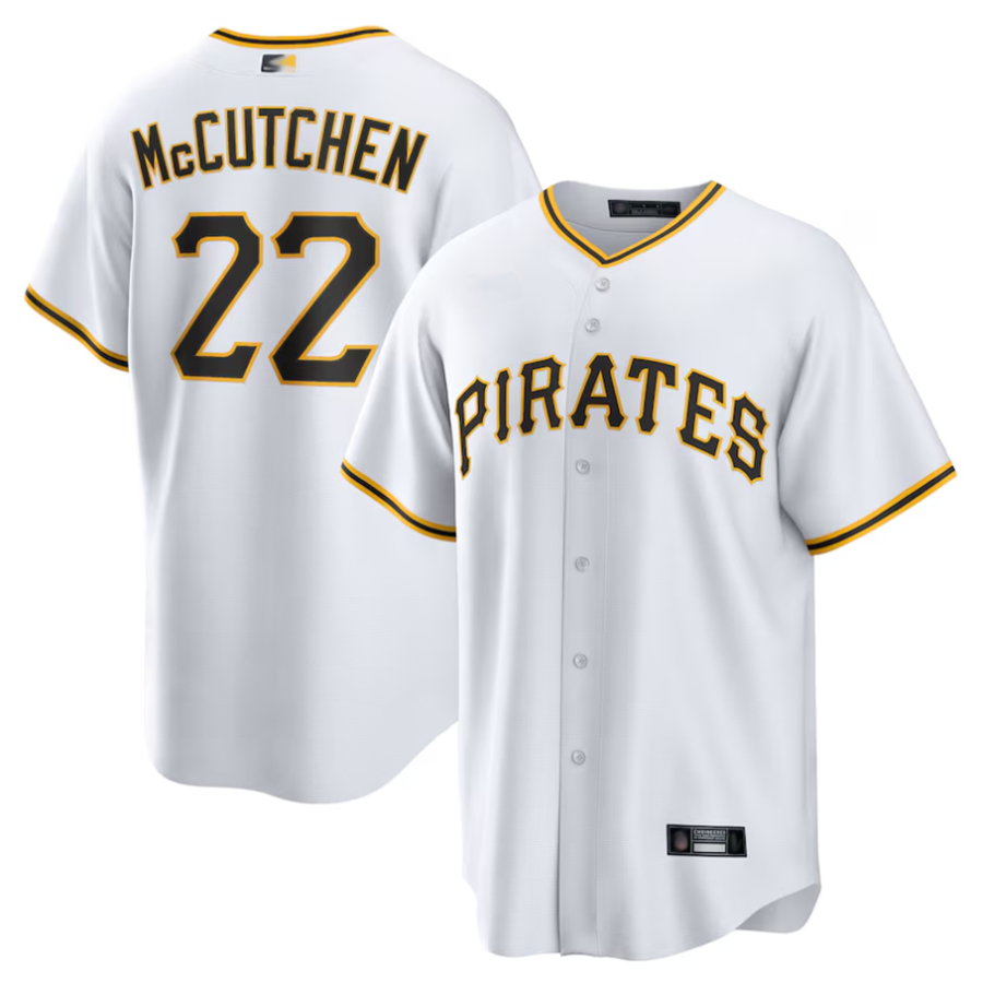 Custom #22 White PIT Baseball Shirt Top