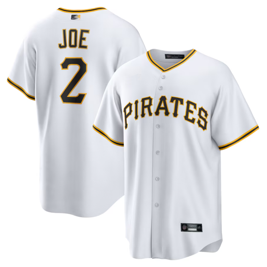 Custom #2 White PIT Baseball Shirt Top