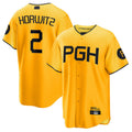 Custom #2 Gold City Connect PIT Baseball Shirt Top