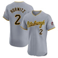 Custom #2 Gray PIT Baseball Shirt Top