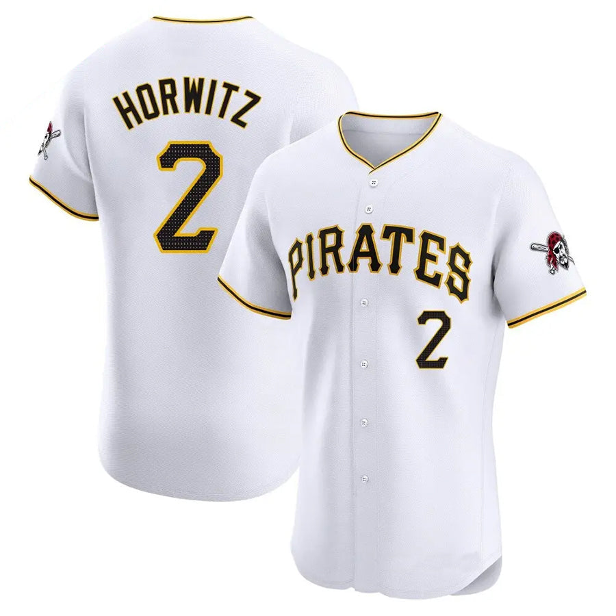 Custom #2 White PIT Baseball Shirt Top