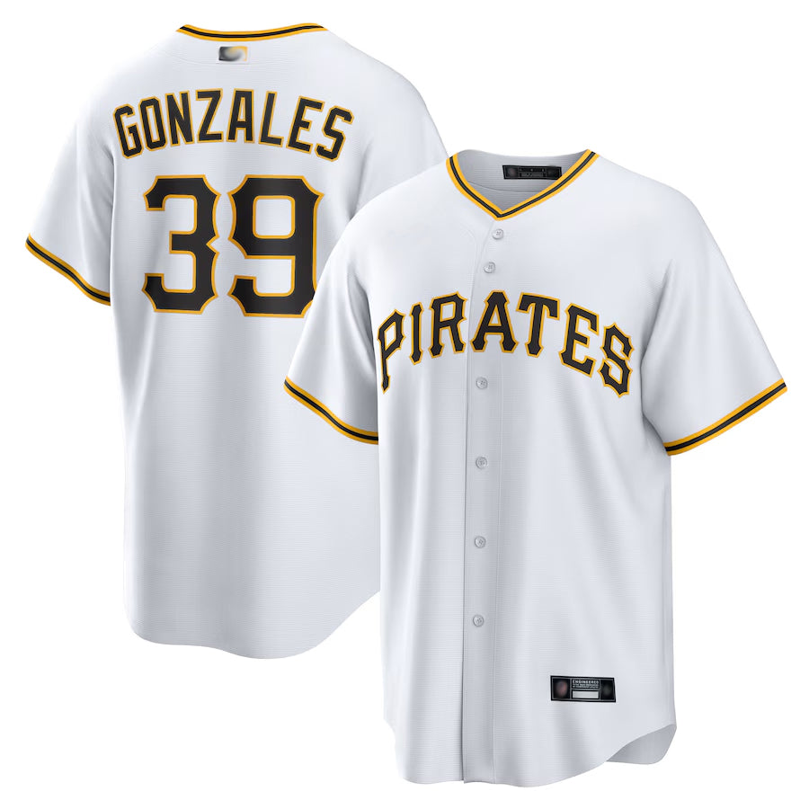 Custom #39 White PIT Baseball Shirt Top