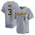 Custom #3 Gray PIT Baseball Shirt Top