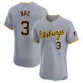 Custom #3 Gray PIT Baseball Shirt Top