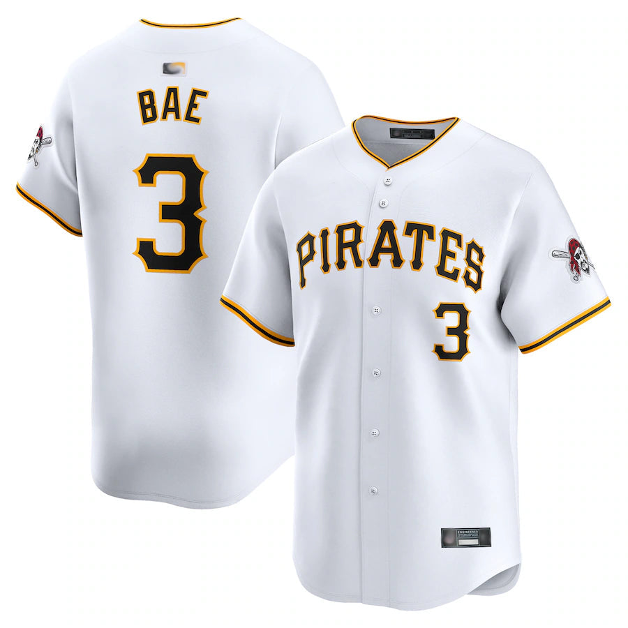 Custom #3 White PIT Baseball Shirt Top
