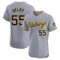 Custom #55 Gray PIT Baseball Shirt Top
