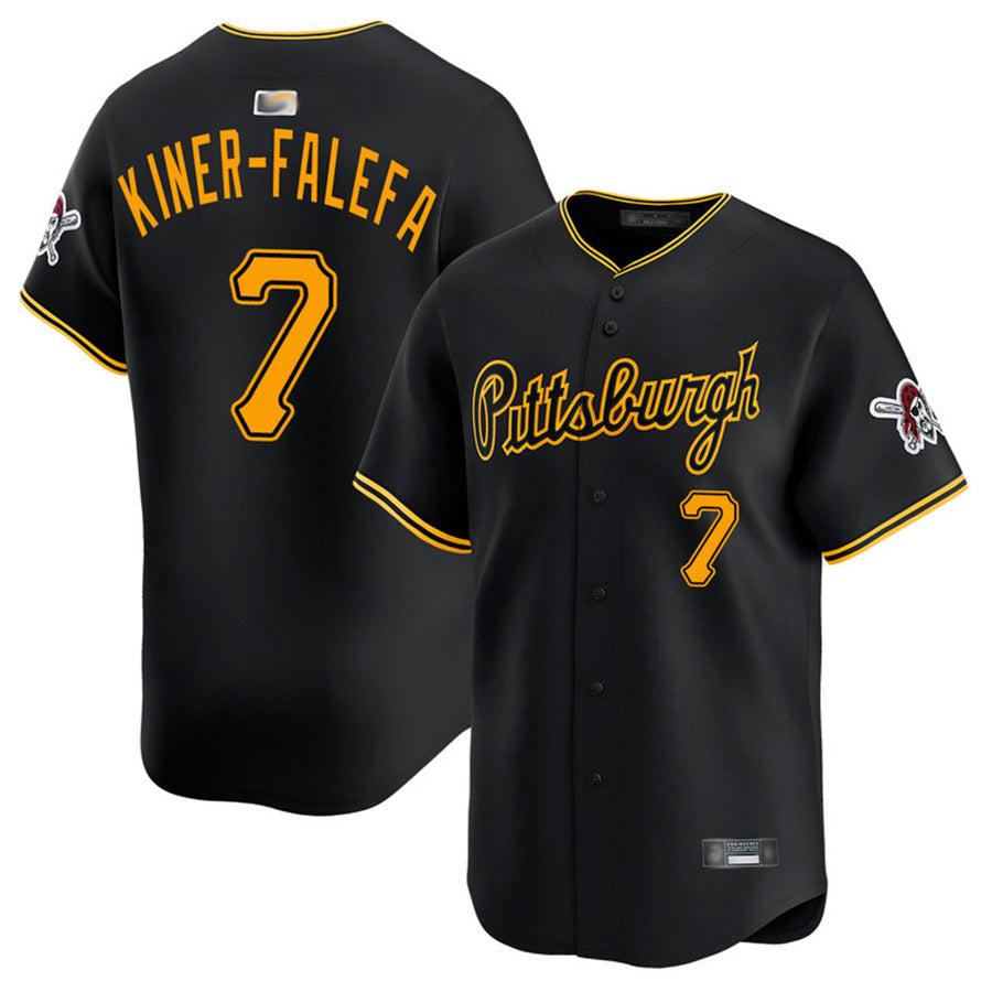 Custom #7 Black PIT Baseball Shirt Top