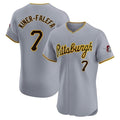 Custom #7 Gray PIT Baseball Shirt Top