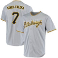 Custom #7 Gray PIT Baseball Shirt Top
