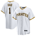 Custom #1 White PIT Baseball Shirt Top