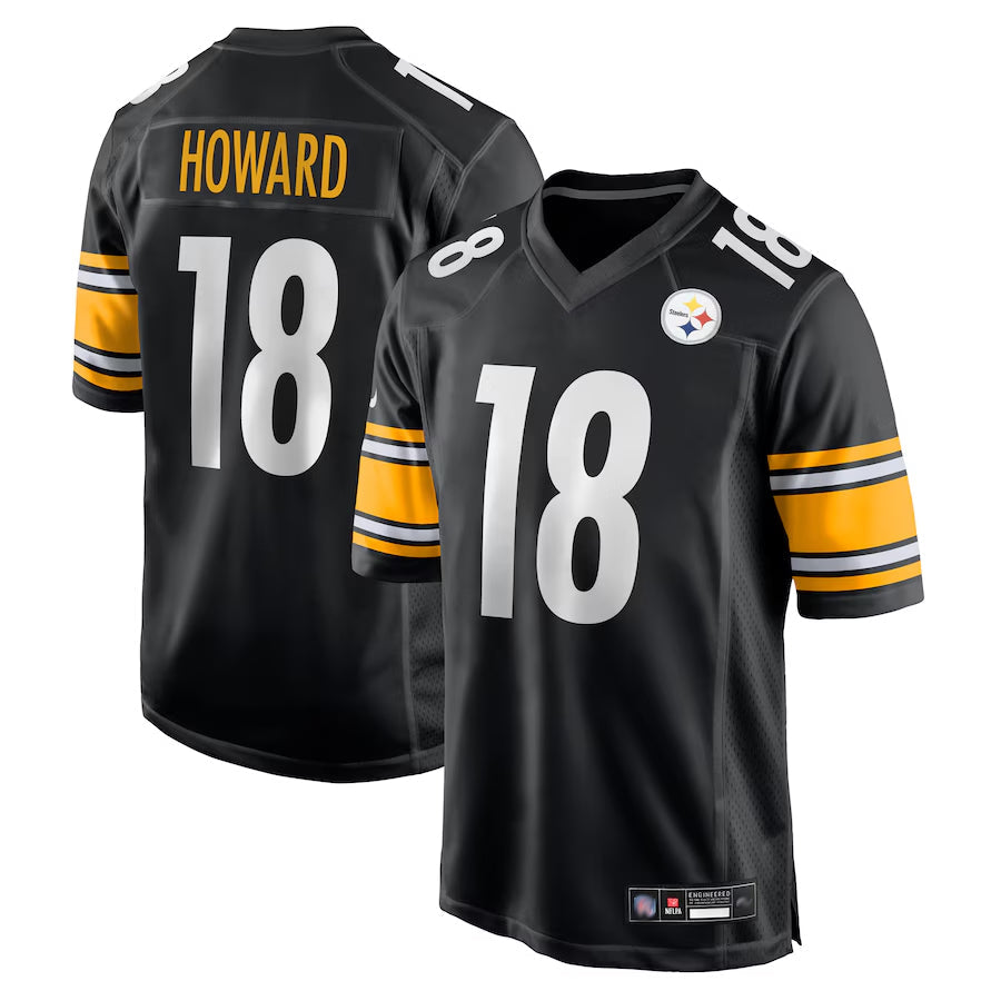 Custom #18 Black PIT Football Shirt Top
