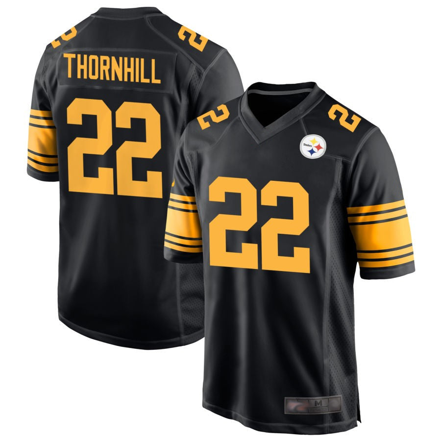 Custom #22 Black PIT Football Shirt Top