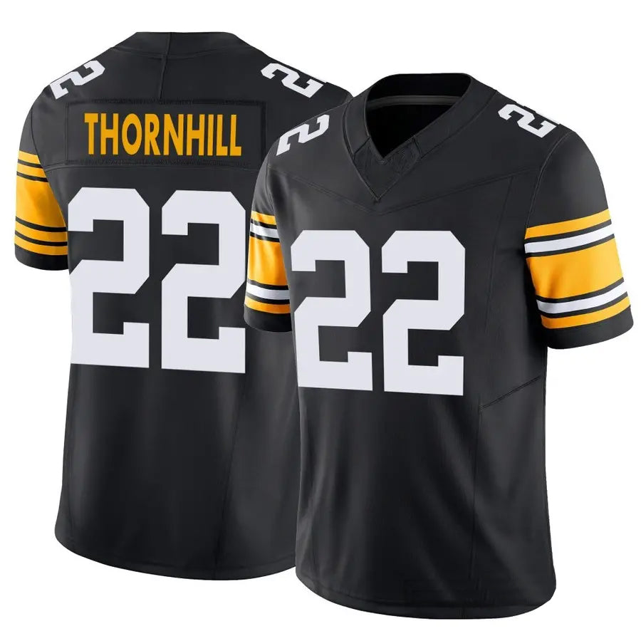 Custom #22 Black PIT Football Shirt Top