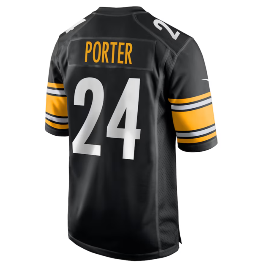 Custom #24 Black PIT Football Shirt Top