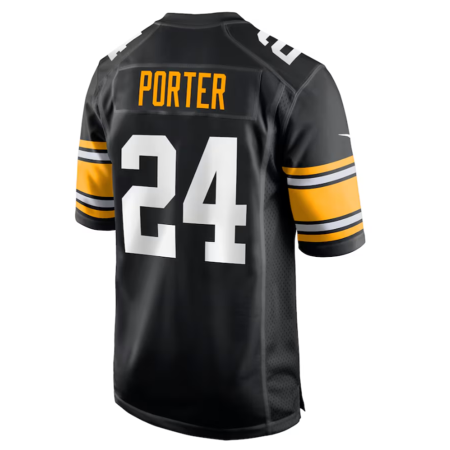 Custom #24 Black PIT Football Shirt Top