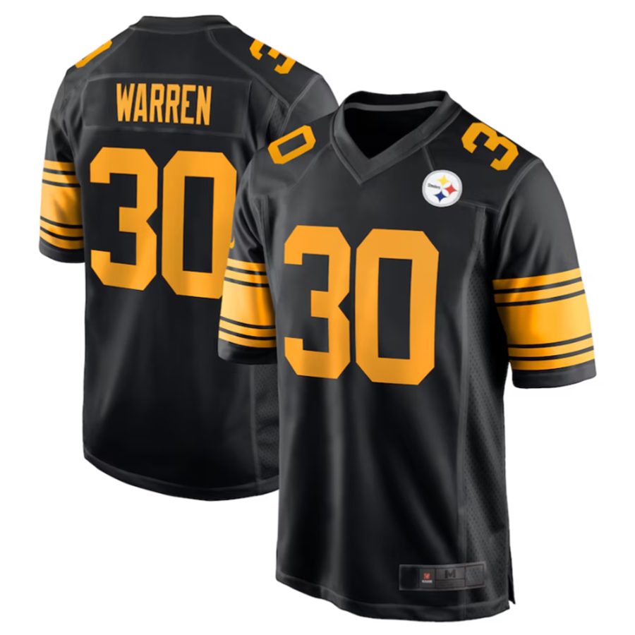Custom #30 Black PIT Football Shirt Top