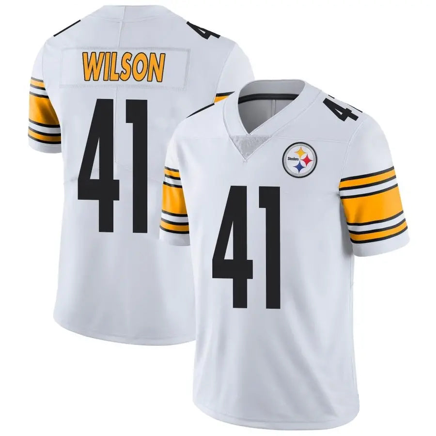 Custom #41 White PIT Football Shirt Top