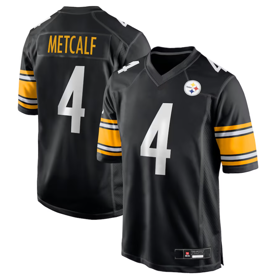 Custom #4 Black PIT Football Shirt Top