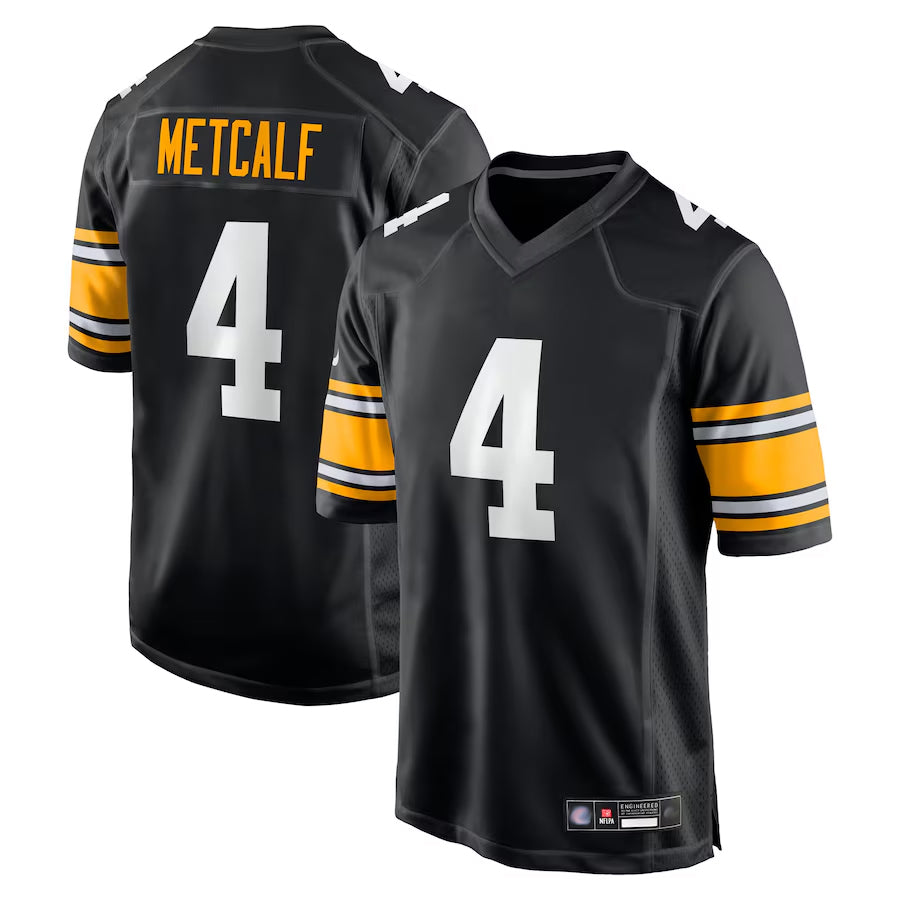 Custom #4 Black PIT Football Shirt Top
