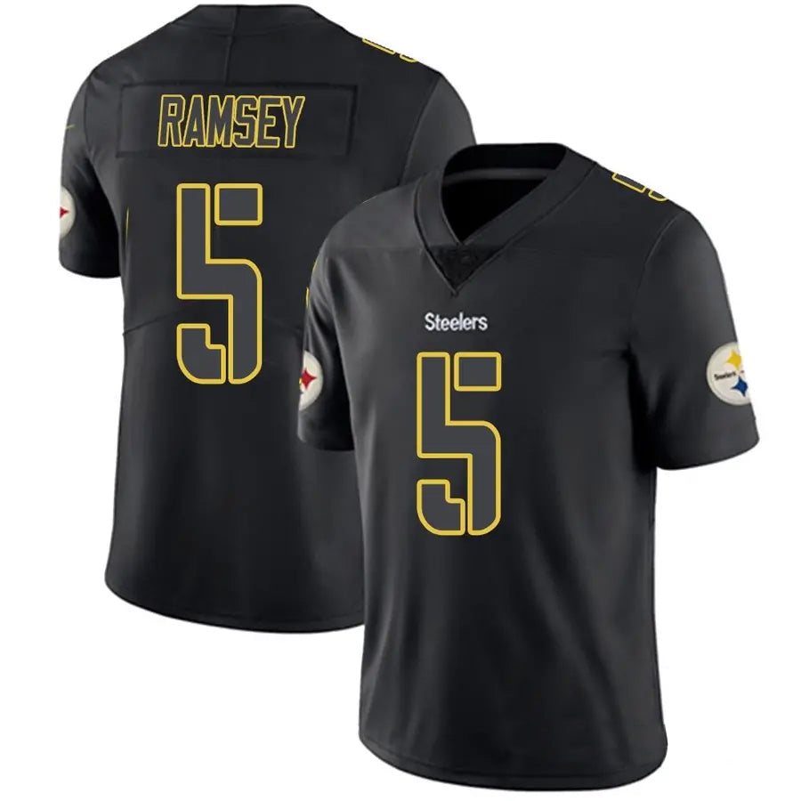 Custom #5 Black PIT Football Shirt Top