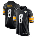 Custom #8 Black PIT Football Shirt Top