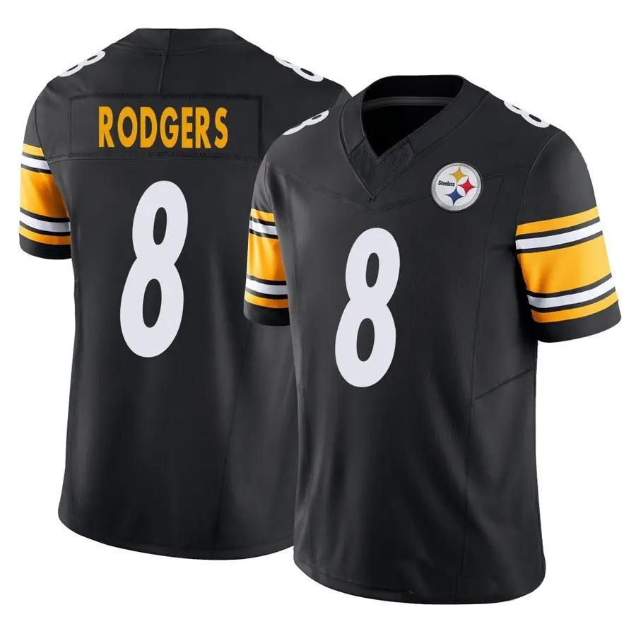 Custom #8 Black PIT Football Shirt Top