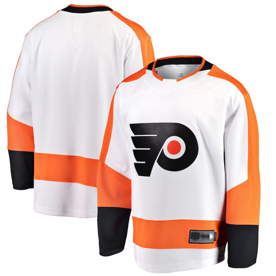 P.Flyers Supporters Branded Breakaway Away Jersey White Stitched American Hockey Jerseys
