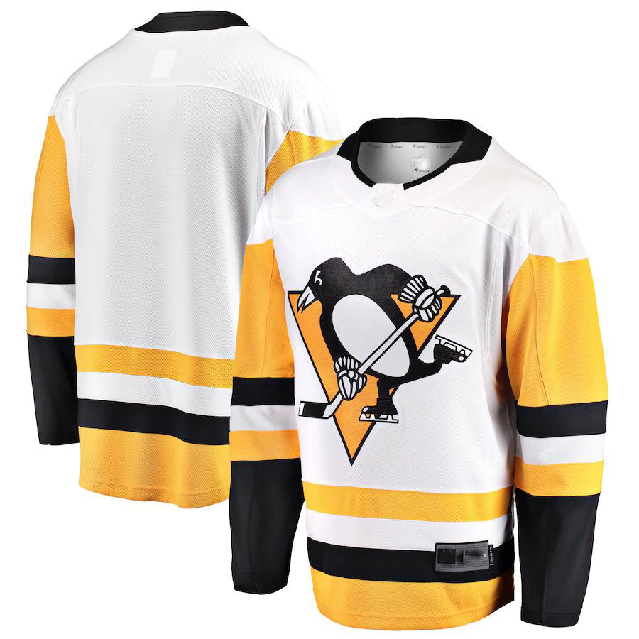 P.Penguins Supporters Branded Breakaway Away Jersey White Stitched American Hockey Jerseys