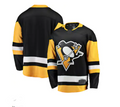 P.Penguins Supporters Branded Breakaway Home Jersey Black Stitched American Hockey Jerseys