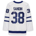 T.Maple Leafs #38 Rasmus Sandin Rasmus Sandin Supporters Authentic Autographed White  Stitched American Hockey Jerseys