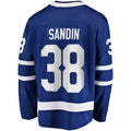 T.Maple Leafs #38 Rasmus Sandin Supporters Branded Replica Player Jersey Blue Stitched American Hockey Jerseys