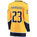 N.Predators #23 Rocco Grimaldi Supporters Branded Home Breakaway Player Jersey Gold Stitched American Hockey Jerseys