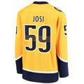 N.Predators #59 Roman Josi Supporters Branded Home Replica Player Jersey Gold Stitched American Hockey Jerseys