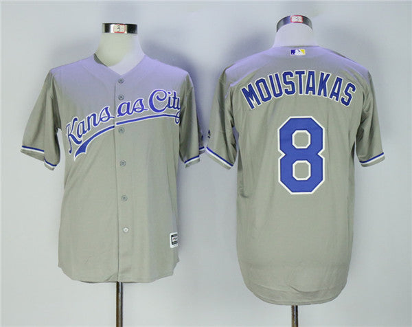 Custom #0 MOUSTAKAS Retro Stitched Baseball Jersey - Classic Edition