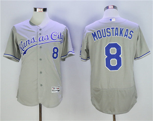 Custom #0 MOUSTAKAS Retro Stitched Baseball Jersey - Classic Edition