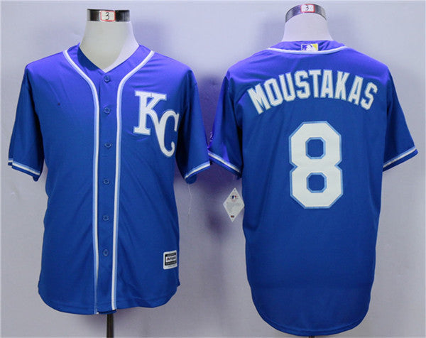 Custom #0 MOUSTAKAS Retro Stitched Baseball Jersey - Classic Edition