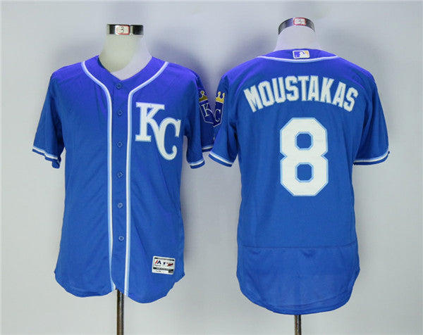 Custom #0 MOUSTAKAS Retro Stitched Baseball Jersey - Classic Edition