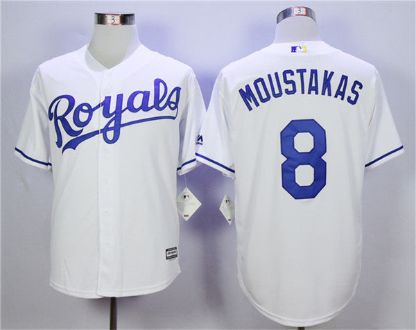 Custom #0 MOUSTAKAS Retro Stitched Baseball Jersey - Classic Edition
