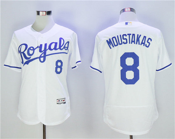 Custom #0 MOUSTAKAS Retro Stitched Baseball Jersey - Classic Edition
