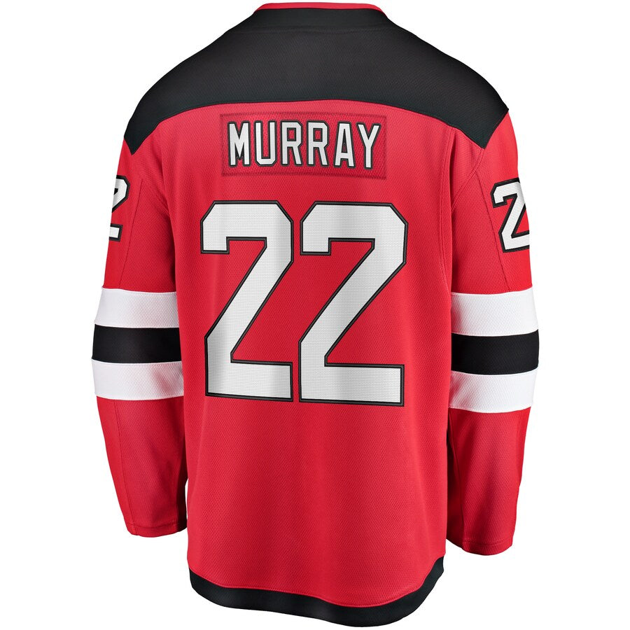 NJ.Devils #22 Ryan Murray Supporters Branded Youth Breakaway Player Jersey Red Stitched American Hockey Jerseys
