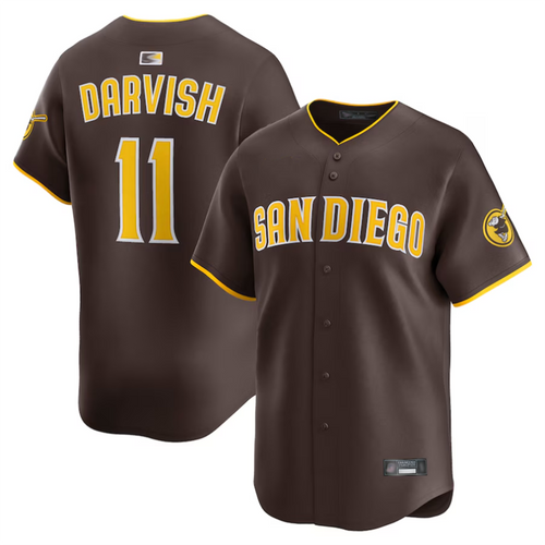 Custom #11 Brown SD Baseball Shirt Top