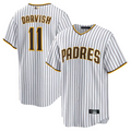 Custom #11 White SD Baseball Shirt Top