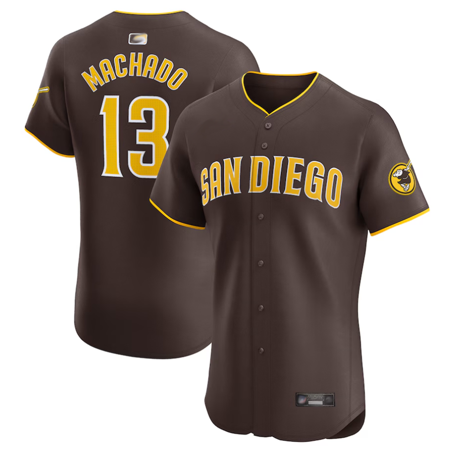 Custom #13 Brown SD Baseball Shirt Top