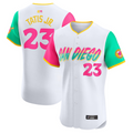 Custom #23 White City Connect SD Baseball Shirt Top