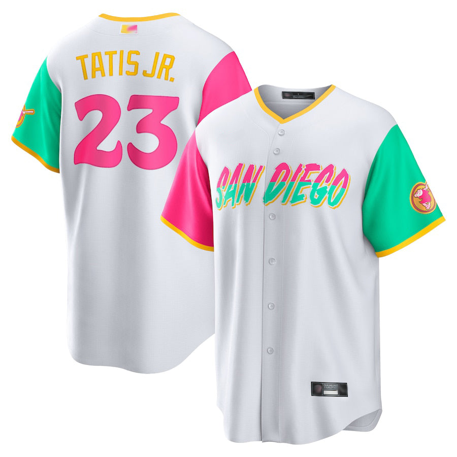 Custom #23 White City Connect SD Baseball Shirt Top