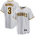 Custom #3 White SD Baseball Shirt Top