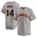 Custom #14 Gray SF Baseball Shirt Top