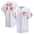 Custom #14 White SF Baseball Shirt Top